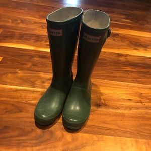 Green HUNTER Rain Boots 34